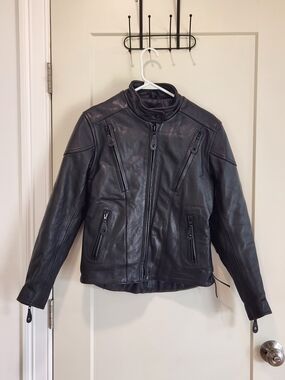 Vintage 90s Leather Motorcycle Jacket Women's 6 Thinsulate Liner Y2K Mega Force